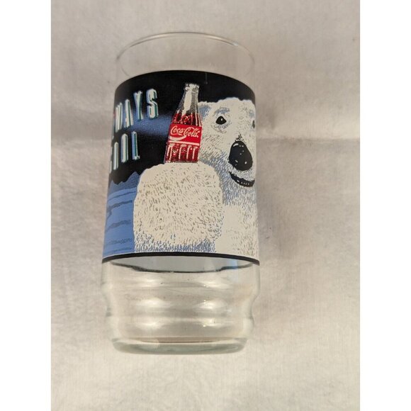 Coca‎ Cola Coke Always Cool Polar Bear 16 Ounces Cooler Tumbler Glass - Picture 11 of 11